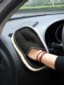 Soft Microfiber Car Wash Mitt, Lint-Free Absorbent Auto Cleaning Glove, Suitable For Car Washing, Waxing, Detailing, Multi-Purpose Car Interior Dusting Tool, Applicable For Car And Home Cleaning - A - View 4