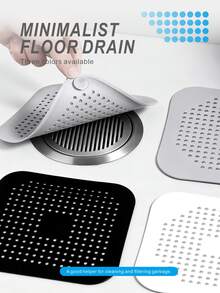 Silicone Hair Catcher And Drain Plug, Flexible Sink Drain Cover, Anti-Clogging Bathroom Floor Drain Filter, Odor-Proof Shower Drain Protector, Suitable For Bathtub, Kitchen Sink And Home Use - Multiple Styles - View 7