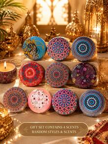 Multi-Scented Aromatherapy Candle Gift Set, Middle Eastern Style Fragrance Candles, Luxury Aromatherapy Candles, Long-Lasting Scent Home Decor Candles, Bedroom Living Room Relaxation Stress Relief Candles, Ideal Gift For Holiday Wedding Home Decor - Multi Scents - View 4