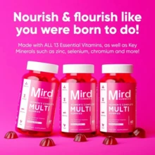 Mird Gummies Women's Complete Multi Gummies All Essential Vitamins Key Minerals 225mcg Biotin Gluten Free Non-GMO Daily Women Wellness Dietary Supplement 60 Count - 2PCS - 查看 2