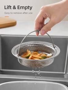3Pcs Stainless Steel Sink Strainers, Removable Drain Filters For Catching Food Scraps And Debris, Anti-Clog Kitchen Sink Accessories For Daily Use - View 4