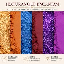 Bruna Tavares Paleta de Sombras Wish 6 Cores Alta Pigmentação Matte, Cintilante e Glitter com Espelho - Multicolorido - Visão 2