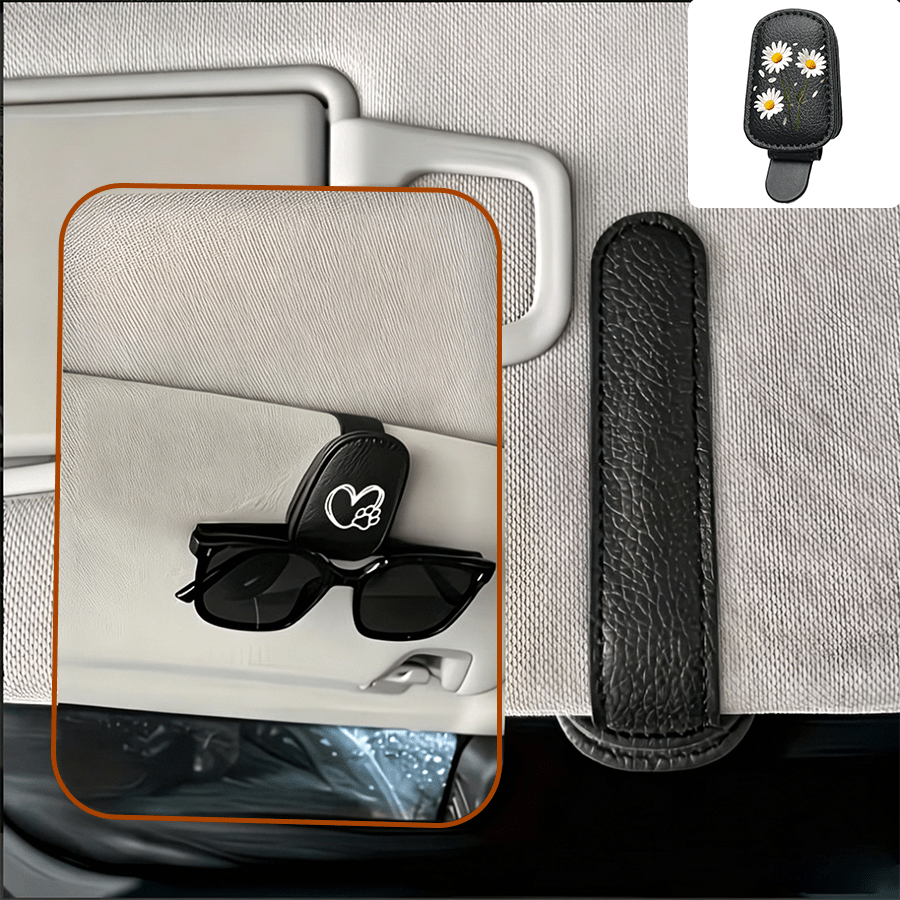 Magnetinis spausdintas automobilio akinių laikiklis, universalus visiems automobilio skydeliams, sustorinta PU oda, patvari ir atspari įtrūkimams, stipri magnetinė adsorbcija, 3 išskirtiniai spausdinti dizainai, iš kurių galima rinktis, skyriai akiniams, kvitams, kelių mokesčių kortelėms, automobilio salono netvarkai, patobulinta automobilio salono estetika, patogesnis savarankiškam vairavimui ir kelionėms į darbą ir atgal.