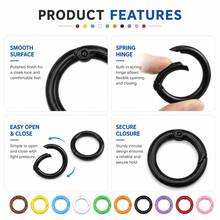 10/20/30pcs 10 Colors Round Spring Buckle Rings, 24mm Colorful O-Ring ...