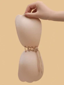 1 Pair Invisible Breast Lift Tape, Strapless Backless Push-Up Breast Lift Tape, Invisible Breast Lift Tape, Women's Summer Bra Set - Apricot - View 3