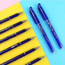 12pcs Blue Erasable Gel Pens, Built-In Eraser, 0.5mm Quick-Dry Smooth Soft Grip Design, Perfect For Note-Taking And Writing, Ideal Office And School Supplies, Birthday, Christmas, Halloween, Valentine's Day, New Year, Friend Gifts And Easter Gifts - 12pcs/Set - View 3