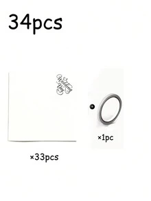 34pcs DIY Wedding Paper Cone Set, Flower Petal Confetti Throwing Tube Set, White/Kraft Paper Color Confetti Tube, DIY Flower Petal Confetti Throwing Tube, Wedding Confetti Throwing Tube, Multi-Color Confetti Throwing Tube, Suitable For Bridal Shower Party Decoration, Flower Petal And Confetti Packaging - Multicolor - View 10