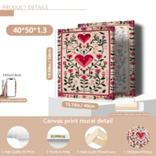 1 pieza Póster de arte de pared vintage, patrón de corazón dibujado a mano, pintura de boda del Día de San Valentín, regalo de arte de pared romántico para ella, impresión de aniversario, enmarcado o sin enmarcar, decoración de habitación/hogar, decoración de apartamento de dormitorio universitario, regalo de decoración de pared de dormitorio - A - Ver 12