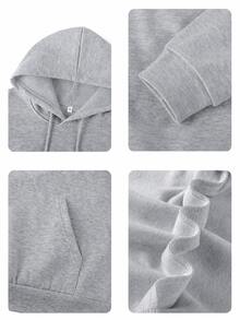 1pc Women's Abstract Sun Wave Slogan Print Loose Comfortable Aesthetic Pullover Sweatshirt, Autumn/Winter Daily Streetwear Campus - Dark Gray - View 4
