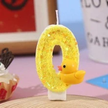3D Mini Yellow Duck Theme Candles, Cake Decor, 0-9 Number Candles, Cake Toppers, Birthday Party Cake Decorations 0-1-2-3-4-5-6-7-8-9 - Style a - View 22