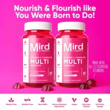 Mird Gummies Women's Complete Multi Gummies All Essential Vitamins Key Minerals 225mcg Biotin Gluten Free Non-GMO Daily Women Wellness Dietary Supplement 60 Count - 1件 - 查看 4