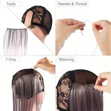 70/50pcs Wig Making Needle Set, T-Shaped And C-Shaped Curved Needles, Hair Weaving Needles, Suitable For Wig Making, Knitting Shaping, Model Making And Handicrafts, Halloween - View 7