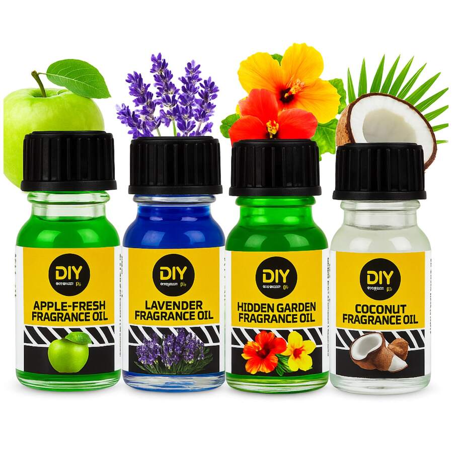 DIBYS Essential Oil Set For Diffuser, Fragrance Oils For Candles, Bath And Sauna - 4pcs - View 1