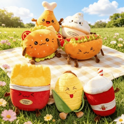 45cm/17.72in Cute Food Plush Doll, Soft Touch, Adorable Expression, Bright Color Mix, Soft And Comfortable, Ideal Decoration Gift For Holiday Decor, Theme Party Or Gathering, Also Perfect Gift For Children's Birthday Or Celebration