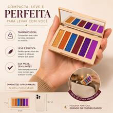 Bruna Tavares Paleta de Sombras Wish 6 Cores Alta Pigmentação Matte, Cintilante e Glitter com Espelho - Multicolorido - Visão 4