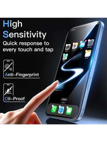 XINHONGYU 1片 9D 全螢幕鋼化玻璃螢幕保護貼 - 相容 iPhone 17 Pro Max, 16 Pro Max, 16e, 15, 14 Plus, 13, 12, 11 Pro Max, X, XS MAX, XR | 高透明度、防刮、無氣泡安裝、相容手機殼、頂級玻璃保護、光滑表面 - 無色 - 查看 5