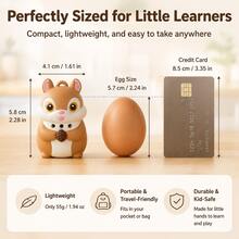 A Squirrel Shaped Early Childhood Education Scanner With 55 Double-Sided Flashcards, Suitable As An Interactive Learning Toy For Children Over 3 Years Old. It Has Natural Phonics And Recording Functions, Is A Screen Free Early Childhood Education Toy - Brown - View 8