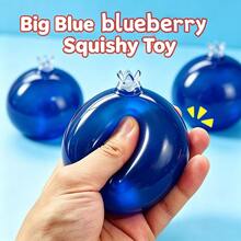 1PC Giant Soft Blueberry Squishy Squeeze Toy, High Quality Anxiety Stress Relief Fidget Toy, Hand Press Relax Toy, Easter Party Favor, Birthday Gift & Gift Bag Filler Prize - Multicolor - View 2
