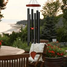 Wind Chimes For OutsideDeep Tone, 33 In Large Wind Chimes Outdoor, Wind Chime Gifts For Mom/Grandma, Christmas, Garden Décor - Black - View 3