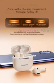 Lenovo 联想 TC3301 真无线蓝牙耳机，半入耳式，适用于音乐、运动、游戏和电子竞技，蓝牙 5.3，兼容 Apple、华为和 OPPO（黑色和白色） - 黑色 - 查看 9