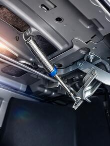 Resorte de soporte ajustable de metal azul para la tapa del maletero del automóvil, dispositivo de elevación de la tapa del maletero, accesorio automotriz esencial, adecuado para sedanes sin asistencia de elevación hidráulica, accesorio de automóvil práctico - Multicolor - Ver 2