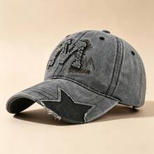 1 pieza Gorra de béisbol bordada para hombre, diseño ajustable para un sombrero de moda, adecuado para senderismo, ropa de calle, fiesta y viajes - multicolor - Ver 14