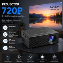 Portable Projector Full Portable LED Home Theater, Outdoor Video Projector, Compatible With Laptop, PC, TV Box, Tablet, Smart Movie Projector, Suitable For Home, Outdoor And Travel Use. Excellent Gift Choice (4K Portable Projector With Bluetooth) - View 15