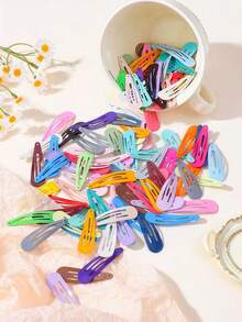12/24/36/60pcs Colorful Printed BB Clips, Y2K Sweet Cute Hair Accessories, Durable And Hair- - Suitable For Women And Girls, Daily Essential - Multicolor - View 5