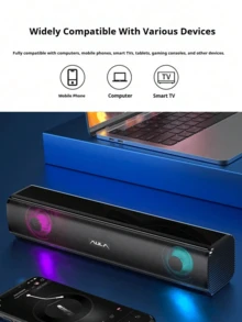 AULA N-170 Gaming Desktop Speaker, Wired Computer Soundbar With Subwoofer For Home PC Gaming - View 3