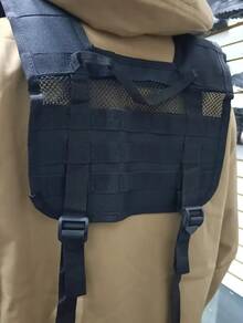 Tactical H-Harness Suspenders With Mesh MOLLE System And Adjustable Straps - Black - View 3