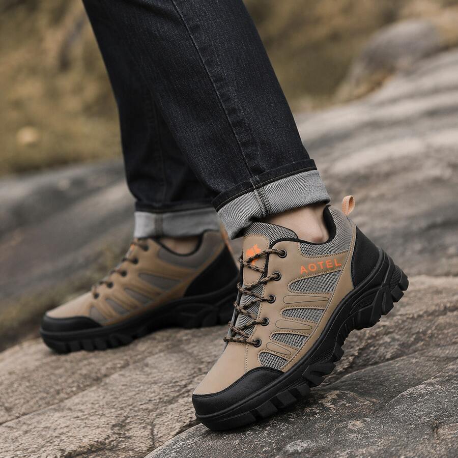 Men Hiking & Trekking Shoes - Maroon - View 1