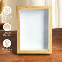 1pc Solid Wood 3D Hollow Photo Frame, DIY Mini Museum Shadow Box, 3D Display Frame With Dust-Proof Acrylic Polished Surface, Suitable For Dried Flowers, DIY Art Photos And Special Occasions, Home And Office Decor, Photo And Floral Combination, Picture Frame, Decorative Display - Multicolor - View 5