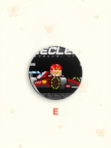 1pc/6pcs 4.4cm F1 Racing Pixel Art Button Pin Badge, Race Car Themed Brooch Pins, Decor Accessories For Clothes Backpack Lanyard Holiday Gift, Back To School Gift - Multicolor - View 14