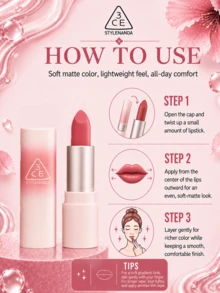 3CE CASHMERE HUG LIPSTICK#COZY WHISPER, 1.5g, chất son nhung mềm mịn bền màu, dễ dàng dặm lại, phù hợp với tông da vàng nhạt và phong cách trang điểm nhẹ nhàng - #TIẾNG THÌ THẦM ẤM ÁP - Xem 11