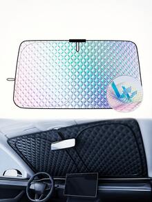 Car Front Windshield Sunshade - Portable Car Sunshade With Heat Insulation, Cooling And Anti-Glare Effects, Enhancing Driving Comfort. Essential Car Sunshade, Suitable For All Seasons - A - View 9