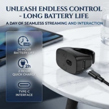 Smart Ring Remote, Bluetooth Page Turner For Reading Apps, Video Scroller, Music Controller, Camera Shutter, Like Button And Volume Control, Built-In 30mAh Battery - Multicolor J8 - View 3