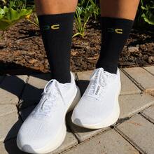 Adult Polyamide Running Socks With 3D Cuff, Breathable, Thermal Comfort, High Performance, Spinning, Cycling - White Cup - View 7