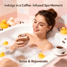 Bombas de baño de café, aroma rico a café, limpieza suave de la piel, se disuelve en agua, ingredientes suaves, adecuado para todo tipo de piel, unisex, para bañarse, remojo de pies, SPA en casa, regalo de cumpleaños, regalo de vacaciones, favor de boda, regalo de fiesta, artículo favorito de las niñas, relleno de regalo - Bola de sal de baño de café individual - Ver 5