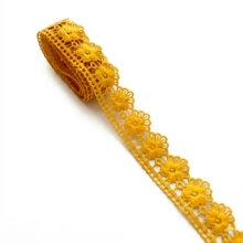 經典婚禮風珍珠刺繡蕾絲飾邊，牛奶絲蕾絲服飾配件，適用裙襬蕾絲 - 多色-1碼 - 查看 8
