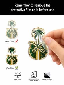 1件/6件 沙烏地阿拉伯國慶杯卡 KSA 愛國棕櫚與劍玻璃杯架 阿拉伯國慶慶典桌面派對裝飾 中東自助餐飾品 節日餐桌布置 宴會裝飾 掛牌 家居節慶桌面飾品 - 多色1 - 查看 12