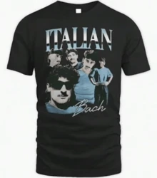 Unisex Pure Cotton Short-Sleeve T-Shirts, Suitable For Summer Wear, Italian Bach Merch Italianbach Beach Shirt - Negro - Ver 1