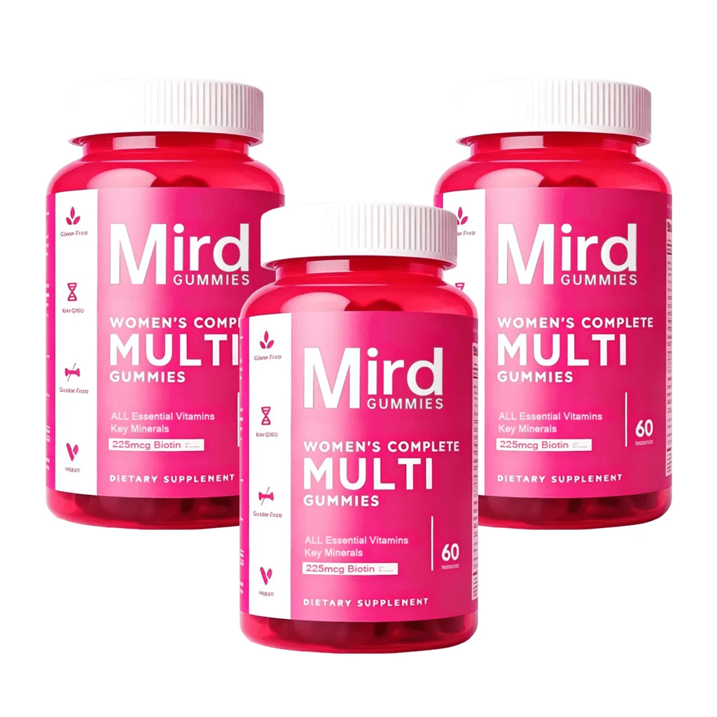 Mird Gummies Women's Complete Multi Gummies All Essential Vitamins Key Minerals 225mcg Biotin Gluten Free Non-GMO Daily Women Wellness Dietary Supplement 60 Count - 3件 - 查看 1