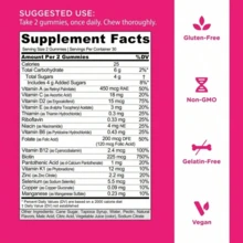 Mird Gummies Women's Complete Multi Gummies All Essential Vitamins Key Minerals 225mcg Biotin Gluten Free Non-GMO Daily Women Wellness Dietary Supplement 60 Count - 1件 - 查看 7