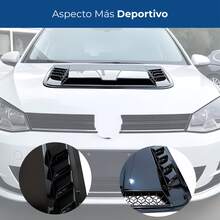 Vmingo Universal Black Car Hood Vent Air Intake Simulator - A - View 4