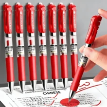 12pcs Large Capacity Red Ballpoint Pens, Designed For Teachers And Educators - 0.5mm Quick-Dry Smooth Soft Grip Design, Suitable For Teacher's Red Grading Pens And Office Supplies, Red Ink/Large Capacity Neutral Pens, Ergonomic Pen Design, Perfect For Note-Taking And Writing, Ideal Office And Study Supplies, Birthday, Christmas, Halloween, Valentine's Day, New Year, And Friend Gifts! Easter Gifts - 12pcs/Set - View 4