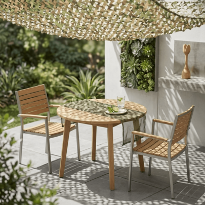 Outdoor Patio Sun Shade Camo Net, Privacy Screen For Garden Fences & Balconies, Decorative Mesh Shade For Backyard Oasis, Lightweight & Breathable