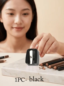 JINSHEE-Mini Polisher, Eyebrow Pencil, Eyeliner Pencil, Brow & Lip Liner, Beauty Sharpener, Convenient Beauty Tools For Makeup Enthusiasts - Pink - View 10