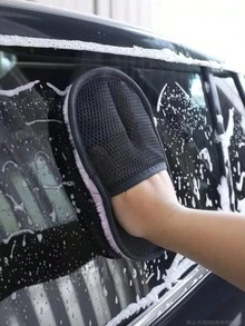 Soft Microfiber Car Wash Mitt, Lint-Free Absorbent Auto Cleaning Glove, Suitable For Car Washing, Waxing, Detailing, Multi-Purpose Car Interior Dusting Tool, Applicable For Car And Home Cleaning - A - View 8