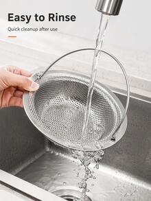 3Pcs Stainless Steel Sink Strainers, Removable Drain Filters For Catching Food Scraps And Debris, Anti-Clog Kitchen Sink Accessories For Daily Use - View 5