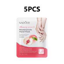 SADOER 5片=5對 蜜桃菸鹼醯胺保濕手膜，保濕修復滋養去角質嫩膚護理 - 彩色 - 查看 12